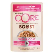 Wellness Core Kattenvoer Boost+ Skin & Coat Kip & Zalm 85 gr