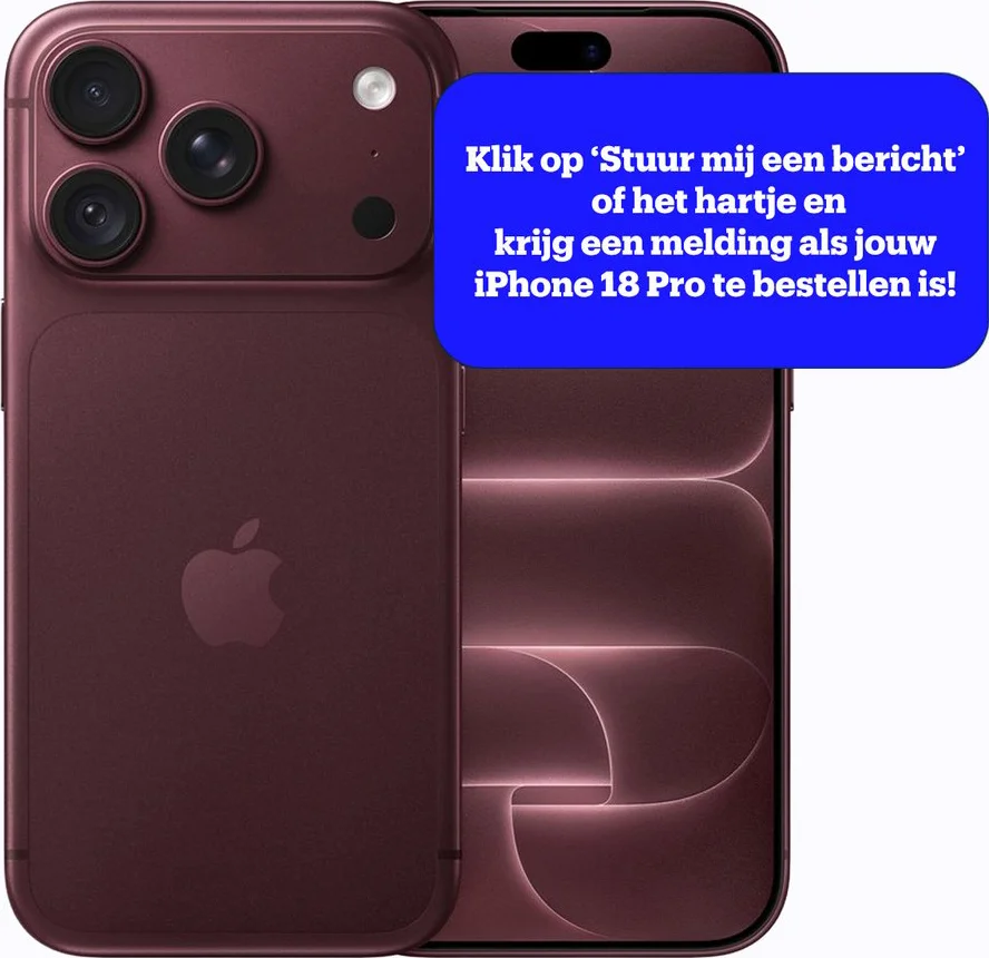 Apple iPhone 18 Pro 2TB Bordeaux Rood