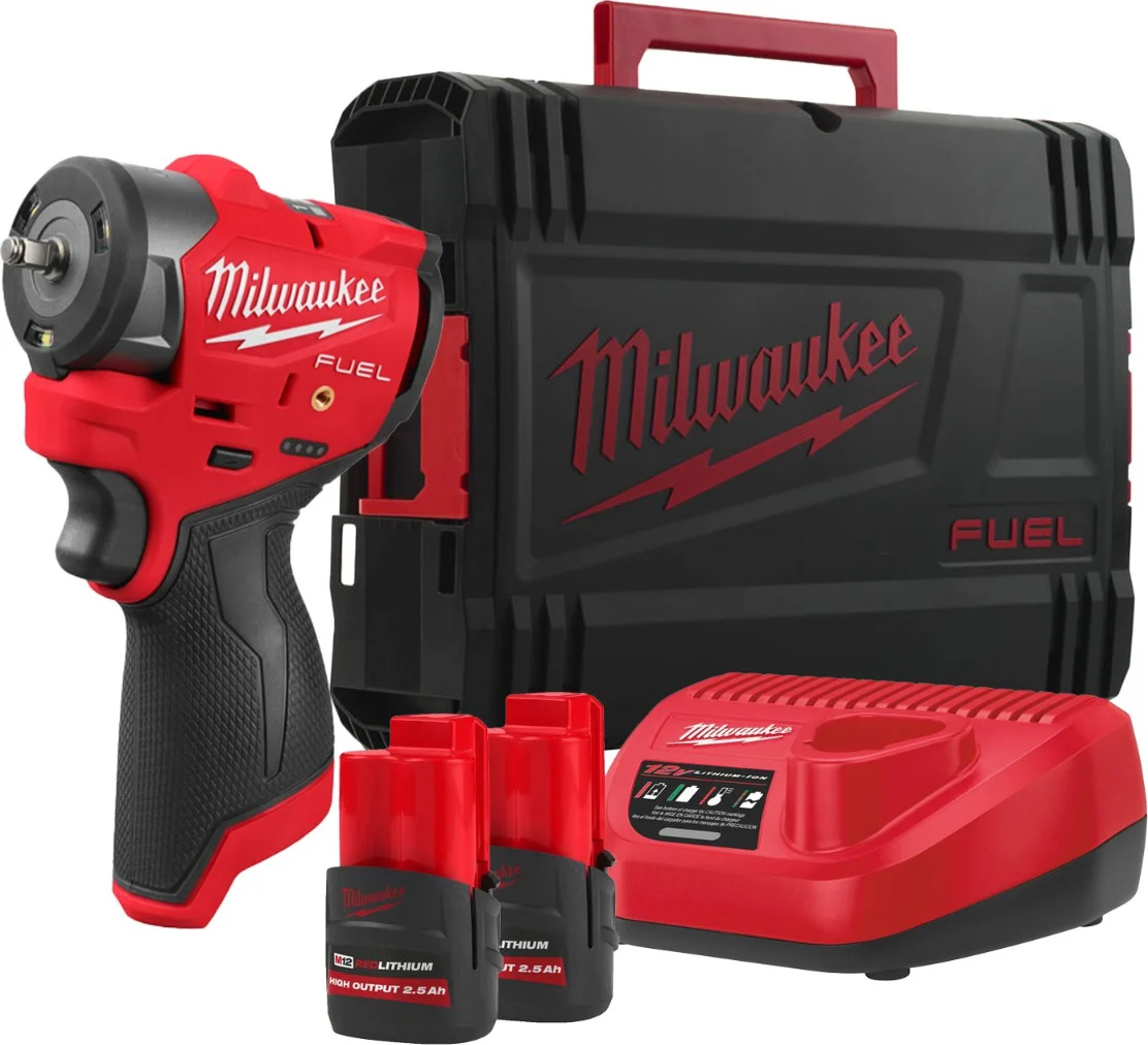 Milwaukee M12 FUEL™ FSCIWF14-252X Accu slagmoersleutel 95Nm 1/4" frictiering 12V 2.5Ah in HD-Box - 4933498974