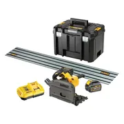 DeWALT DCS520T2R Accu Invalzaag 165mm 54V XR FlexVolt 6.0Ah in TSTAK + geleiderail DWS5022