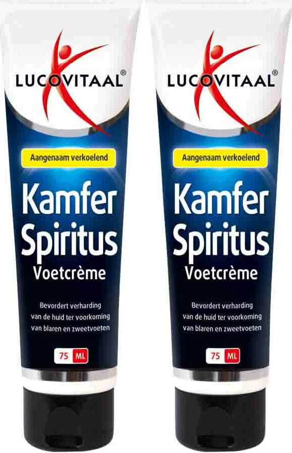 2x Lucovitaal Voetcrème Kamfer Spiritus 75 ml
