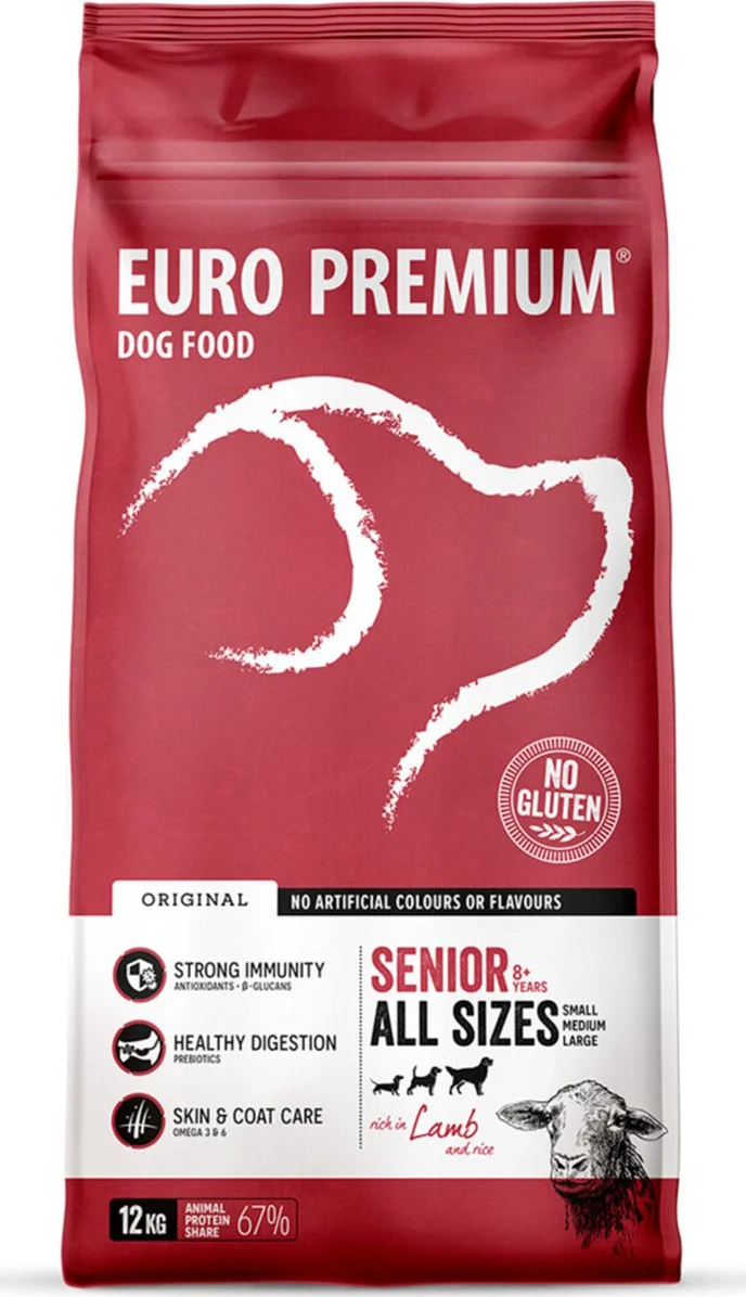 Euro-Premium Senior Lam - Rijst 12 kg