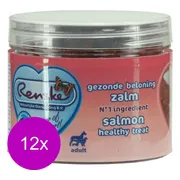12x Renske Gezonde Beloning Hartjes Hondensnack Zalm 100 gr