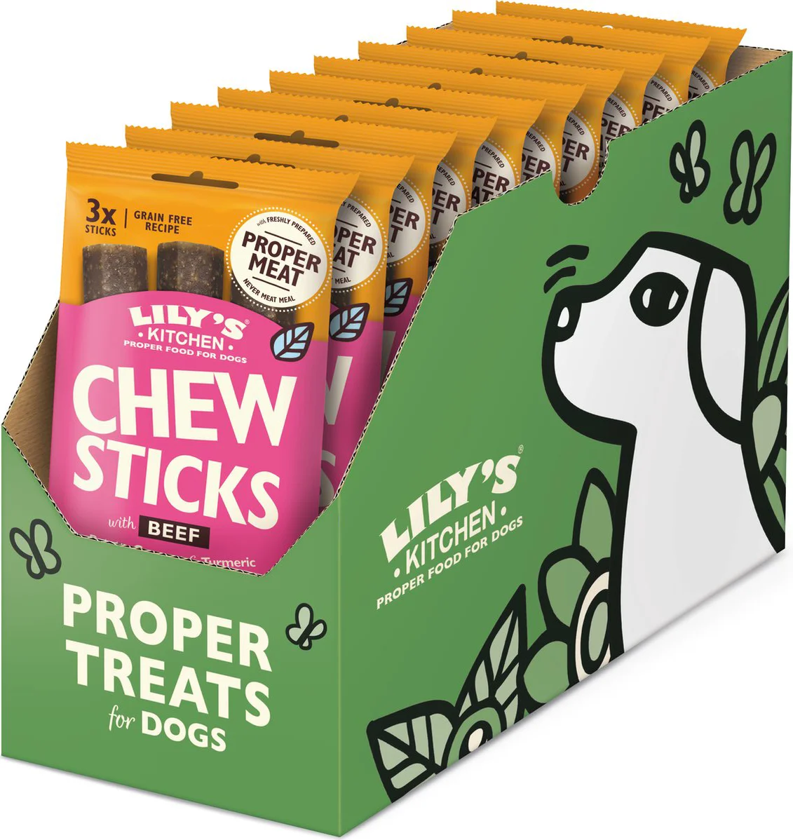 10x Lily's Kitchen Hondensnack Chew Sticks Rund 120 gr
