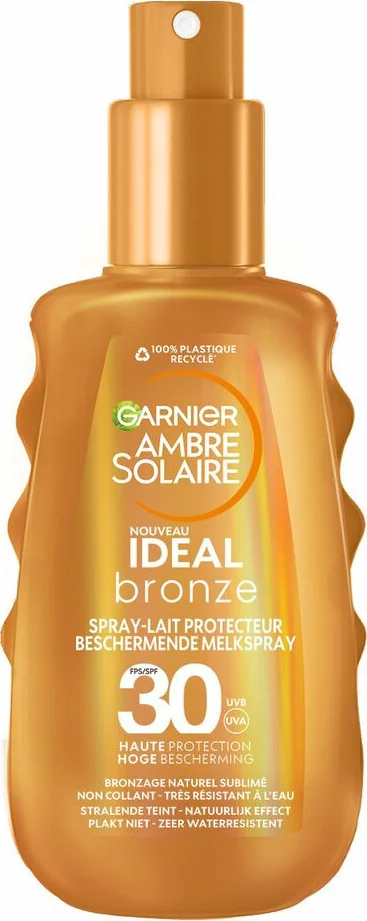 6x Garnier Ambre Solaire Ideal Bronze Beschermende Melkspray SPF 30 150 ml