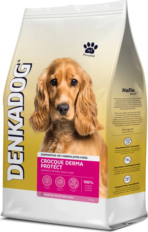 4x Denkadog Hondenvoer Crocque Derma Protect 2,5 kg