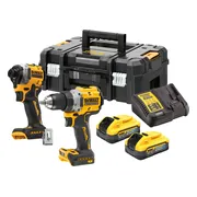 DeWALT DCK2051H2T Accu combiset 2-delig (DCD800 + DCF850) 18V XR 5.0Ah POWERSTACK in TSTAK