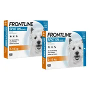 2x Frontline Spot On Anti Vlooien en Teken Druppels Hond 2 - 10 kg 6 pipetten