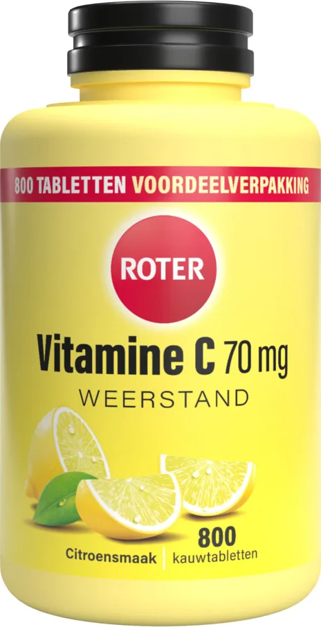 3x Roter Vitamine C 70 mg Citroen 800 kauwtabletten