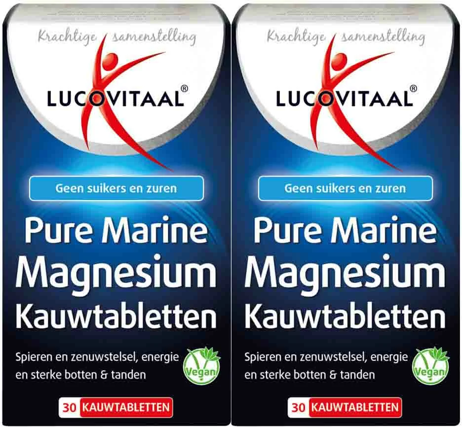 2x Lucovitaal Marine Magnesium 30 kauwtabletten