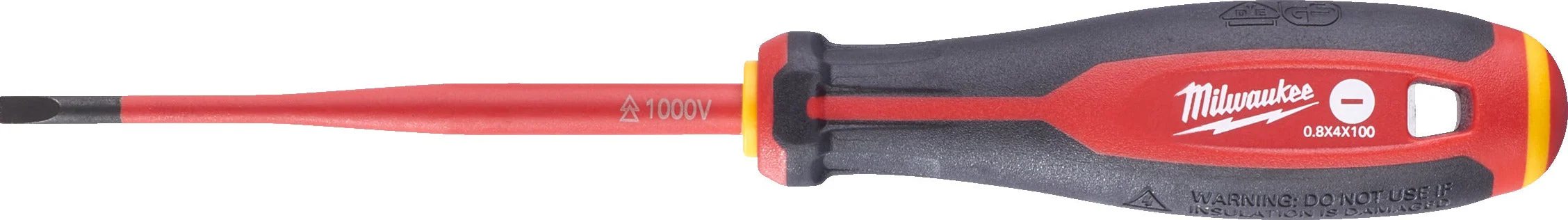 Milwaukee Tri-Lobe VDE Schroevendraaier, SL 0,8x4x100 - 4932478715