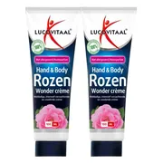 2x Lucovitaal Hand & Body Creme Rozen Wonder tube 100 ml