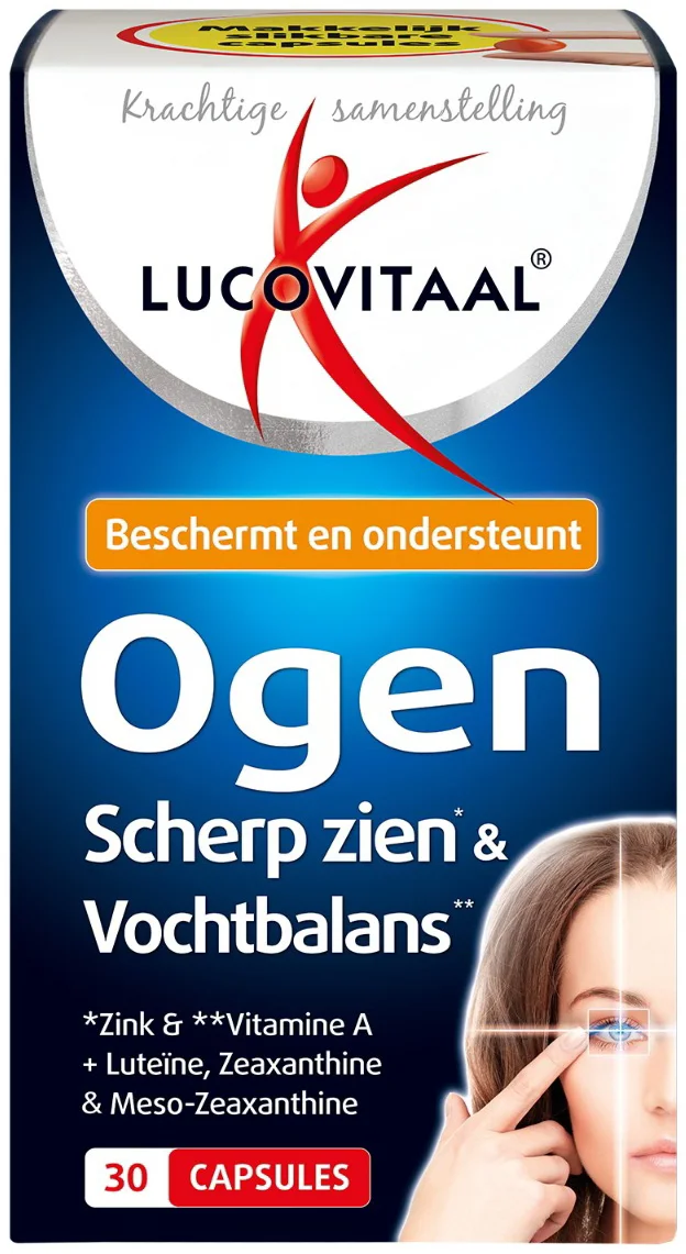 Lucovitaal Ogen Scherp Zien en Vochtbalans 30 capsules