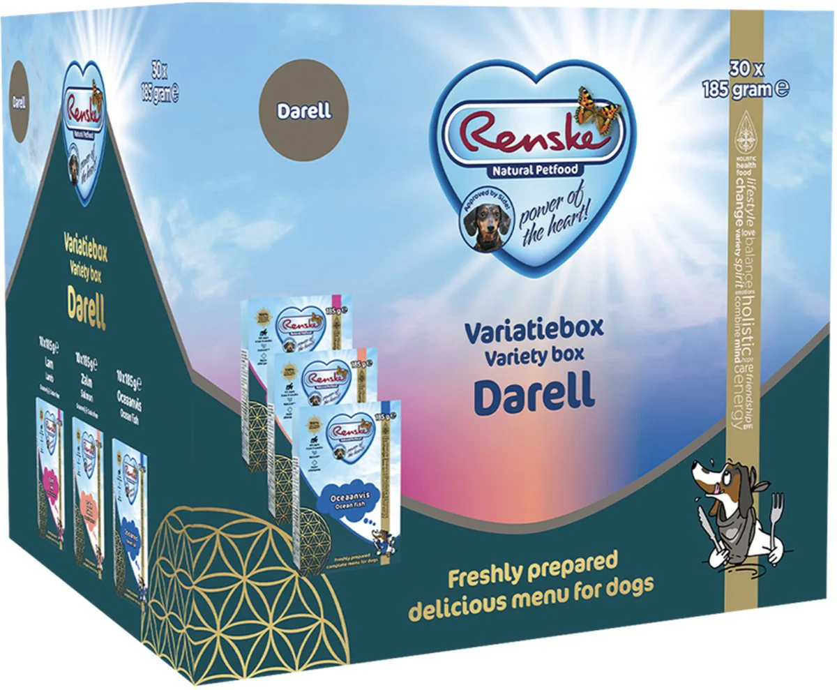 Renske Vers Variatiebox Hondenvoer Nat Darell 30 x 185 gr