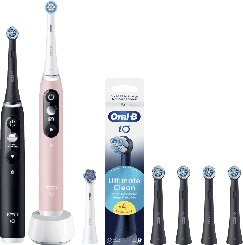 Oral-B iO Series 6N Duo Pack Zwart + Roze Value Pack