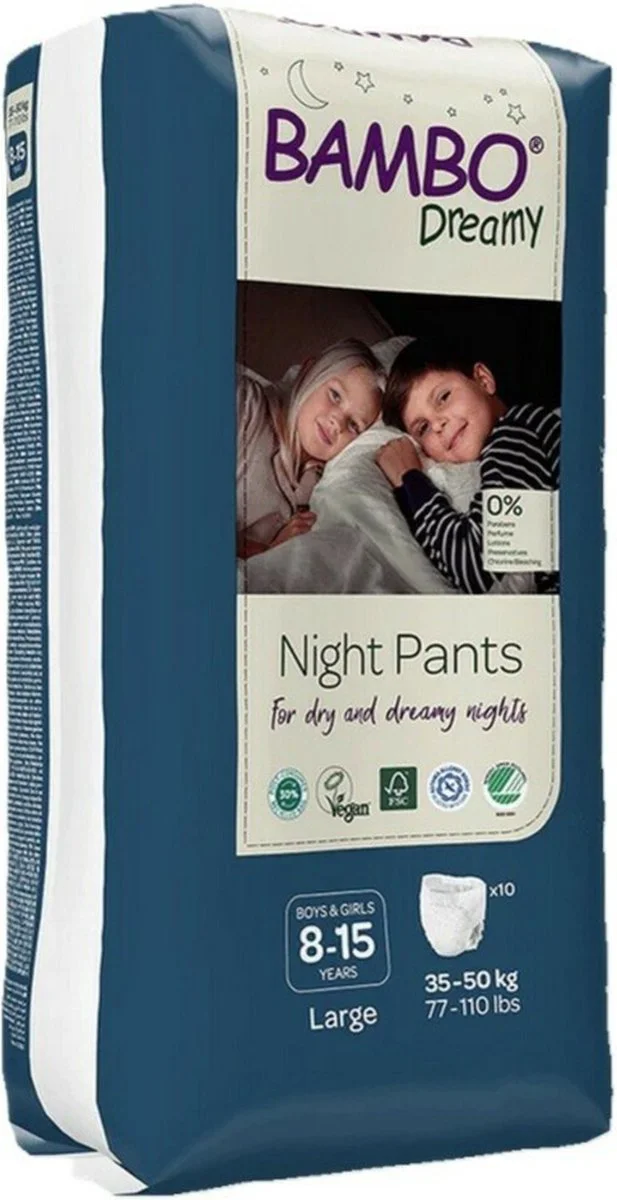Bambo Dreamy Night Pants 8-15 jaar 10ST