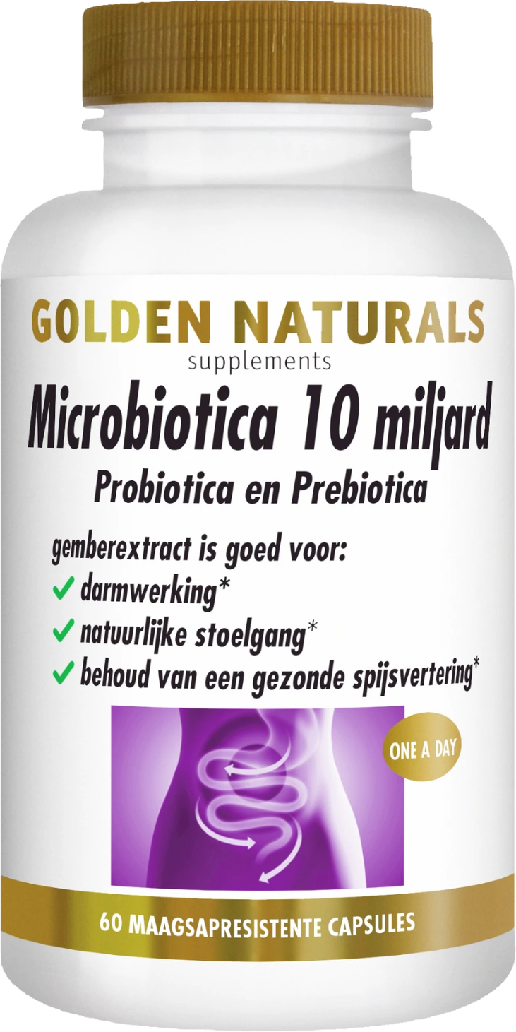 Golden Naturals Microbiotica 10 Miljard 60 vegacapsules