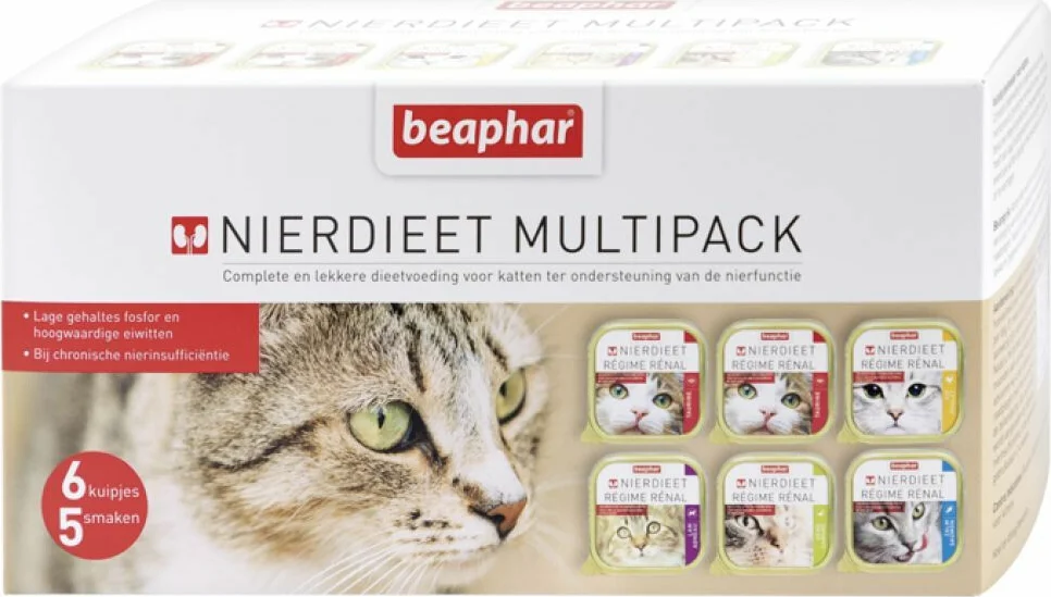 Beaphar Nierdieet Kattenvoer Nat Kat 6 x 100 gr