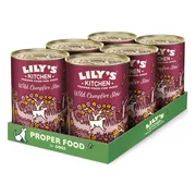 6x Lily's Kitchen Hondenvoer Nat Wild Campfire Stew Hert - Fazant - Zalm 400 gr