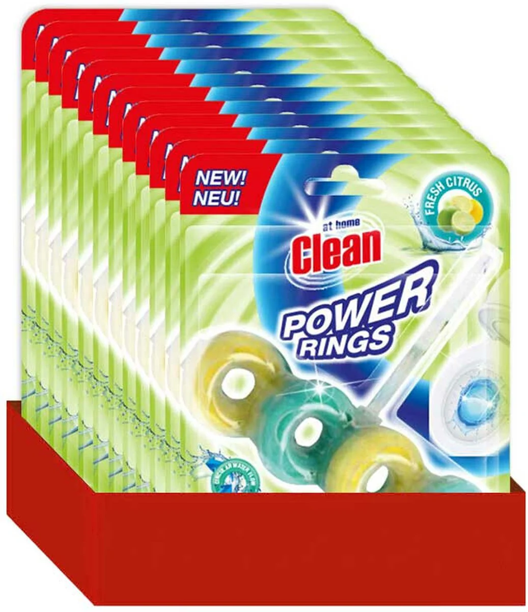 12x At Home Toiletblok Power Rings Fresh Citrus 40 gr