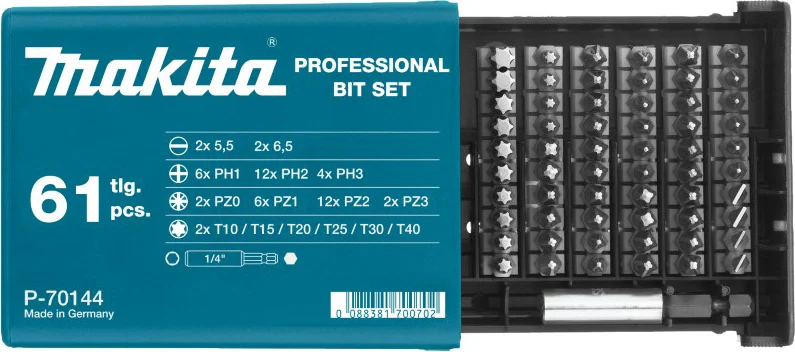 Makita P-70144 Schroefbitset 61-delig