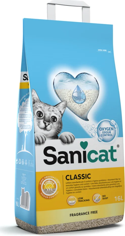 Sanicat Classic Kattenbakvulling Unscented 16 liter