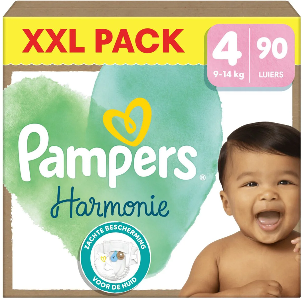 Pampers Harmonie Luiers Maat 4 (9-14kg) 90 stuks