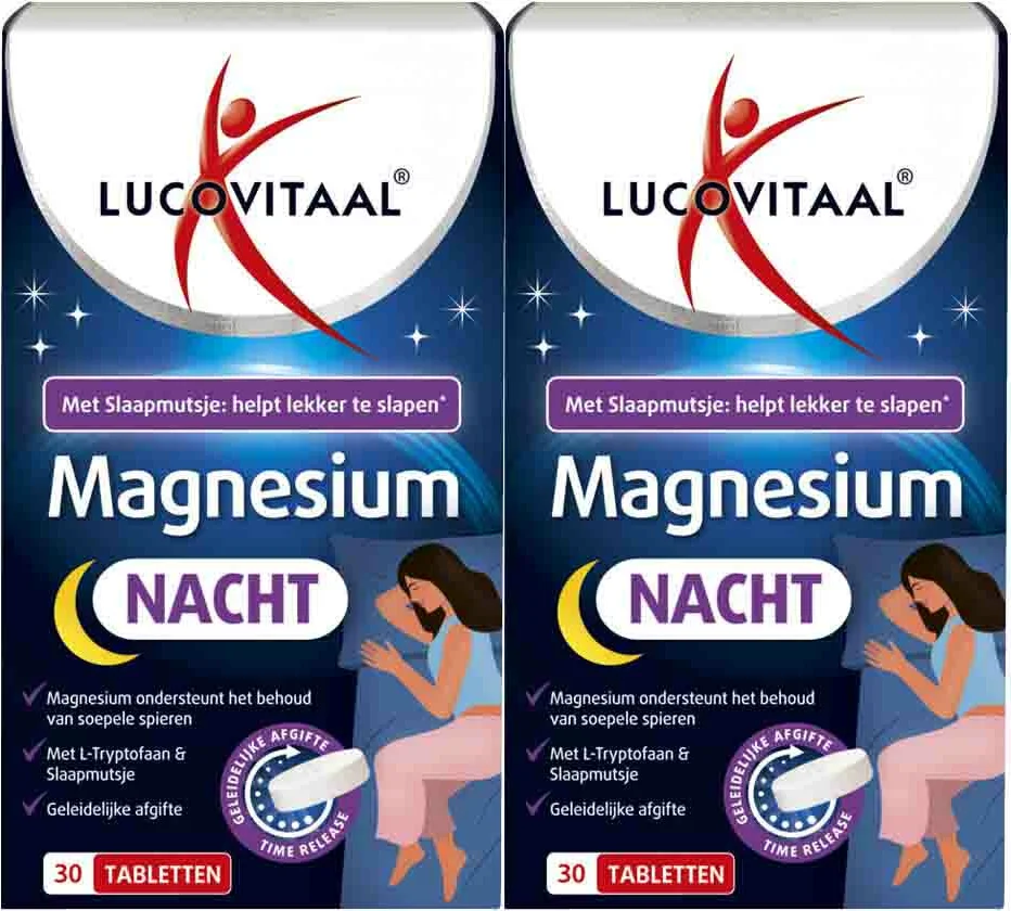 2x Lucovitaal Magnesium Nacht 30 tabletten