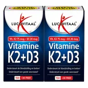 2x Lucovitaal Vitamine K2 + D3 180 capsules