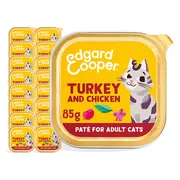 16x Edgard & Cooper Kattenvoer Adult Pate Kalkoen - Kip 85 gr