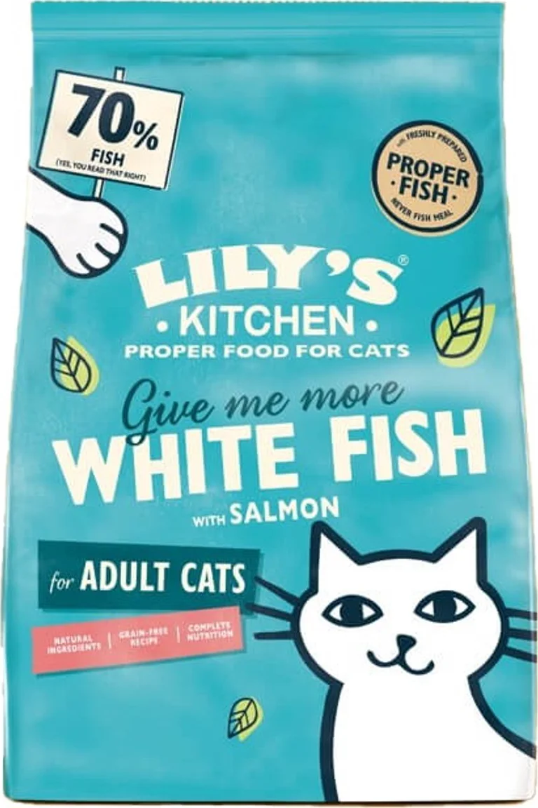 Lily's Kitchen Katenvoer Droog Adult Witvis & Zalm 800 gr