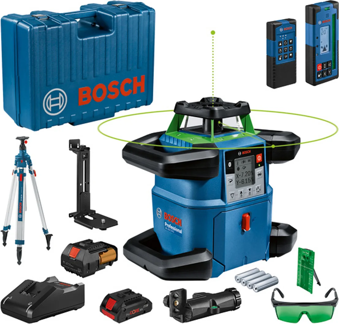 Bosch Professional PRO GRL 650 CHVG + LR 65 G + RC 6 + WM 6 + BT 300 HD Rotatielaser groen in koffer - 06159940PS
