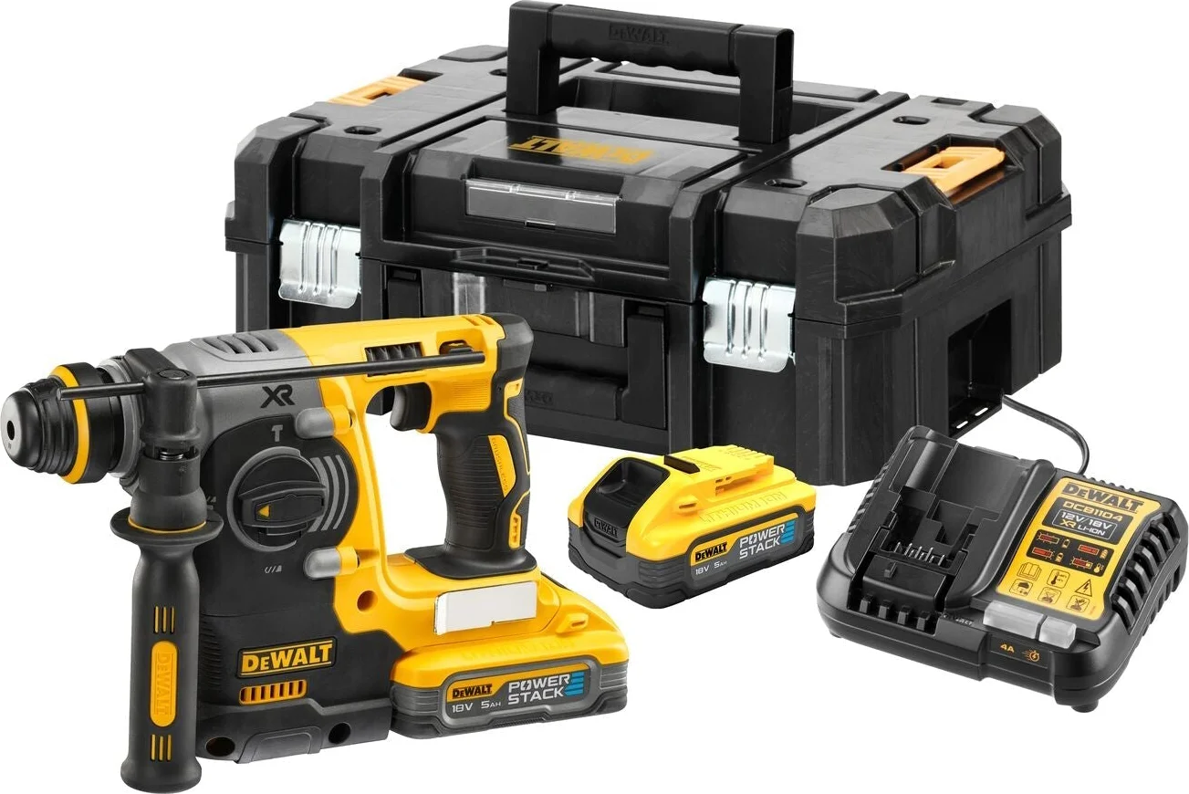 DeWALT DCH273H2T Accu combihamer SDS-Plus 2,1J 18V XR POWERSTACK 5.0Ah in TSTAK