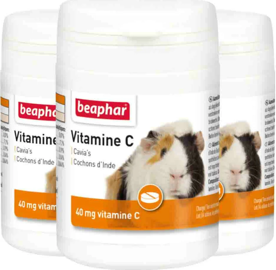 3x Beaphar Vitamine C Tabletten Cavia 180 stuks