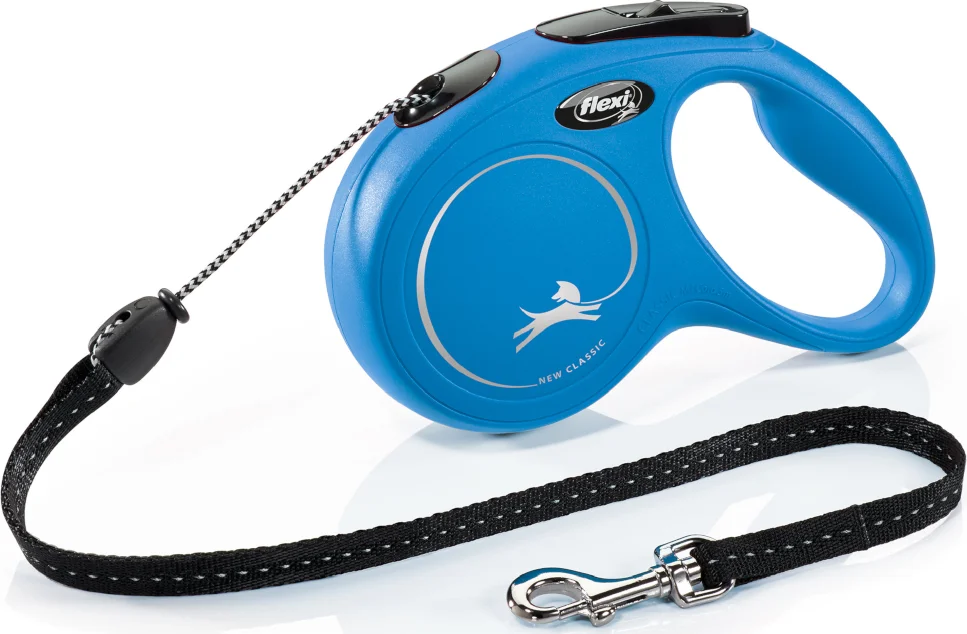 Flexi New Classic - Hondenriem - Koord - Blauw - M - 5 m