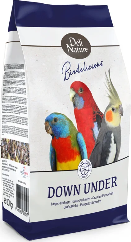 5x Deli Nature Grote Parkieten Down Under Birdelicious 800 gr