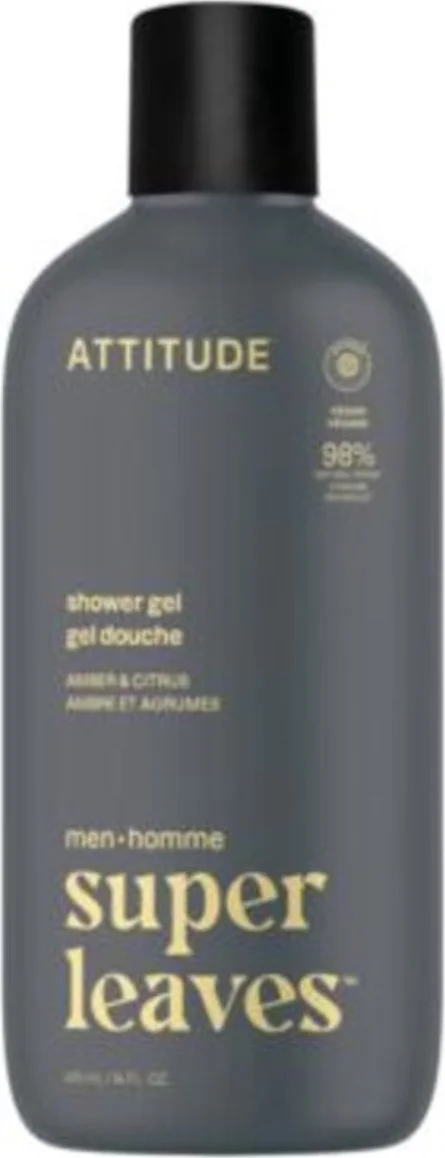 Attitude Super Leaves Men Amber & Citrus Showergel 415ML