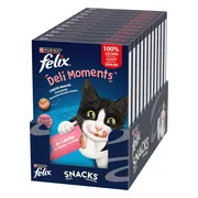 11x Felix Kattensnack Deli Moments Liquid Zalm 4 x 10 gr