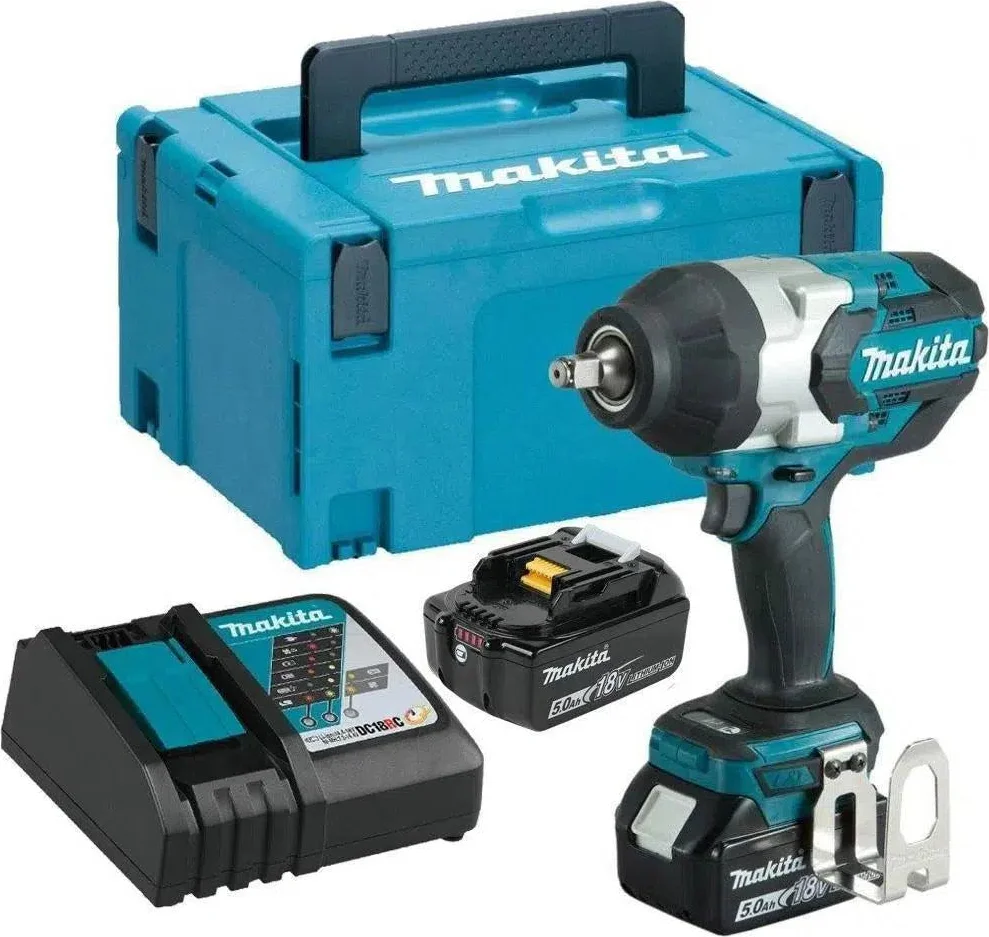 Makita DTW1002RTJ Accu slagmoersleutel 1000Nm 1/2" frictiering 18V 5.0Ah in Mbox