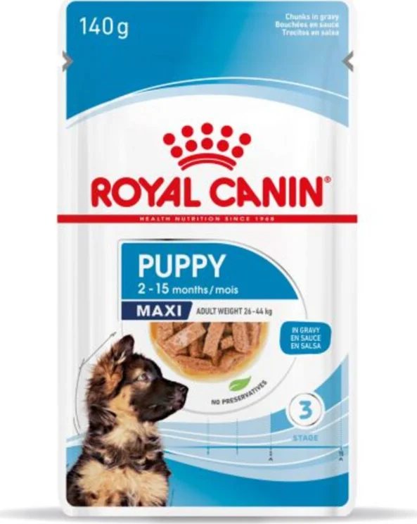 10x Royal Canin Maxi Puppy Hondenvoer Nat 140 gr