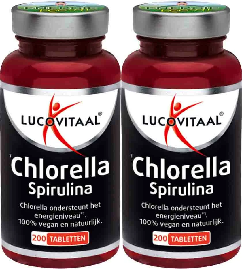 2x Lucovitaal Chlorella Spirulina 200 tabletten