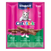 Vitakraft Cat-Stick Mini eend - Konijn 3 stuks