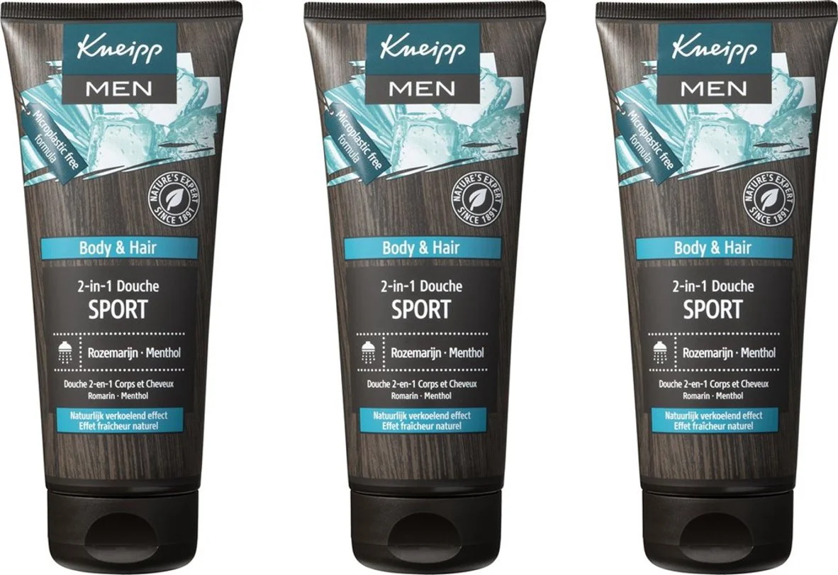 3x Kneipp Douche Men 2-in-1 Sport 200 ml
