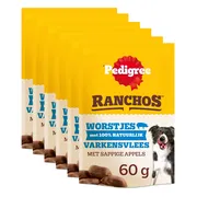 7x Pedigree Hondensnack Ranchos Sausages Varken 60gr