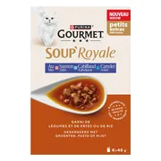 4x Gourmet Kattenvoer Nat Soup Royale Zalm 6x45 gr