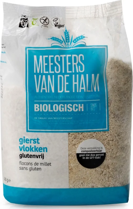De Halm Gierstvlokken Biologisch 500GR