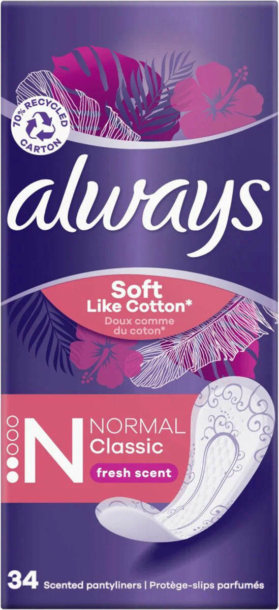 8x Always Inlegkruisjes DailyFresh Normal 34 stuks