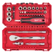 Milwaukee Doppen- en ratelset FOUR FLAT 1/4" in PACKOUT™ Ready Box (38-delig) - 4932498381