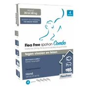 Flea Free Spot-on Combo Anti Vlooien en Teken Druppels Hond 20-40 kg 4 pipetten