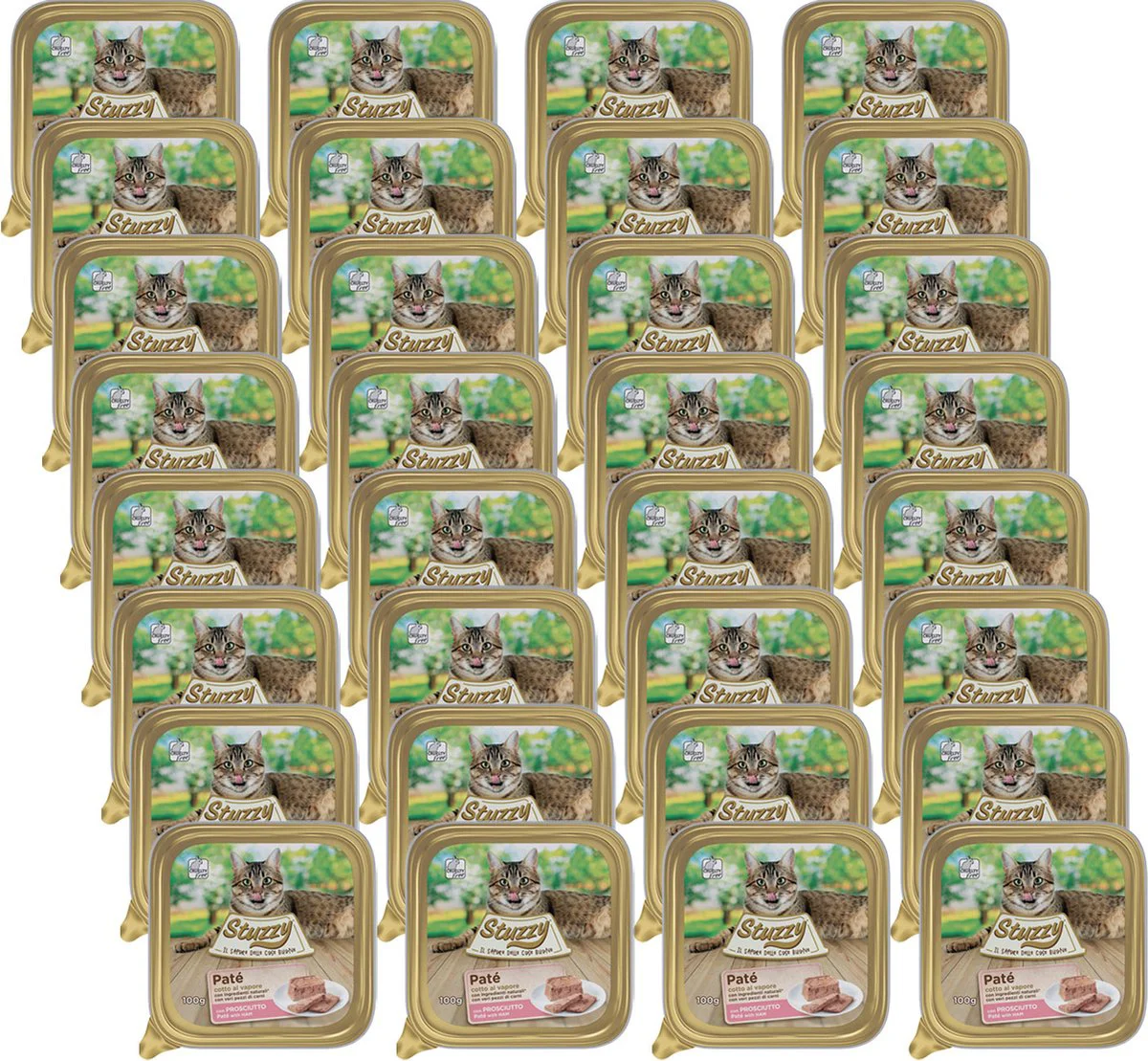 32x Stuzzy Kattenvoer Paté Ham 100 gr